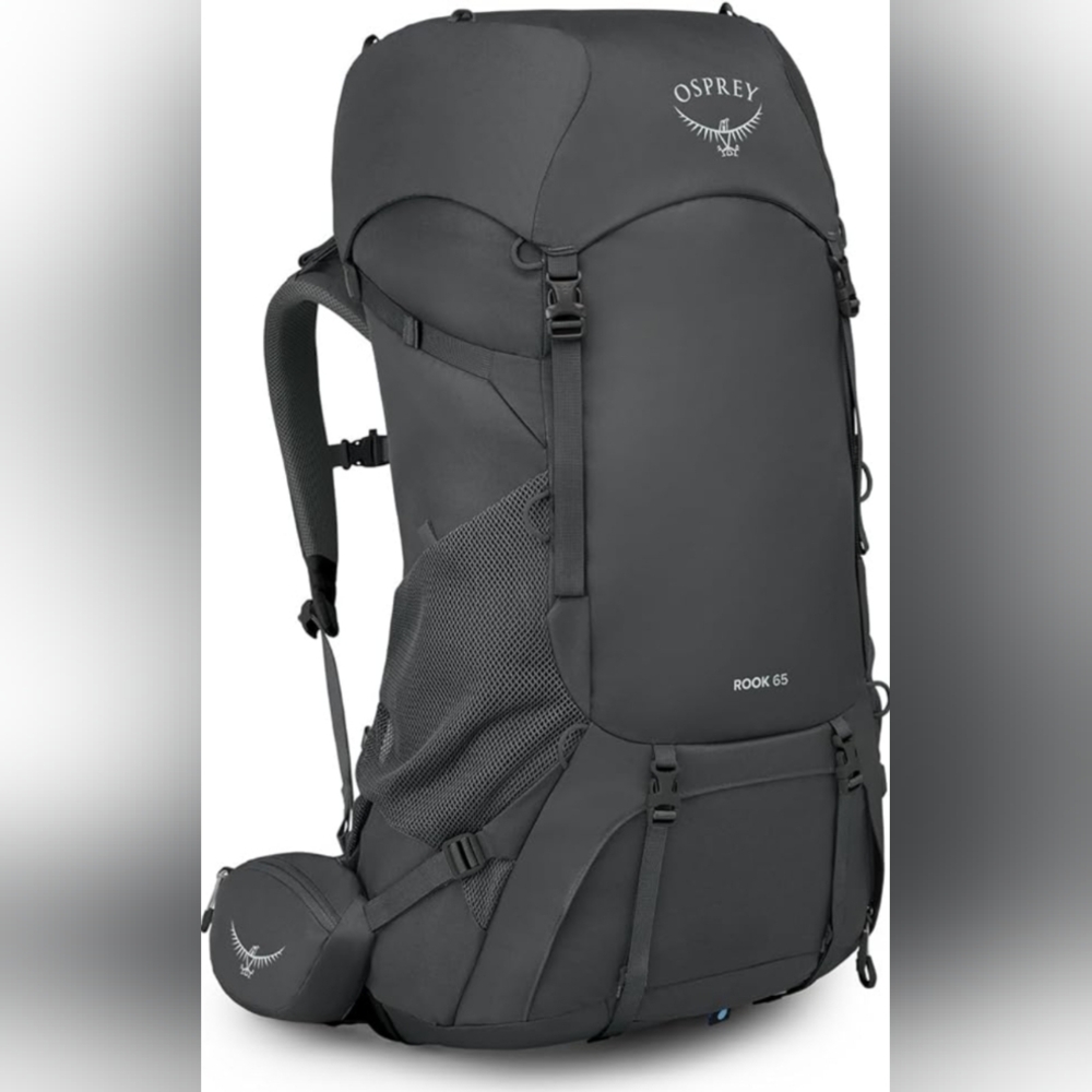 OSPREY | NWT Men's Rook 65L Backpack | Dark Charcoal/Silver Lining